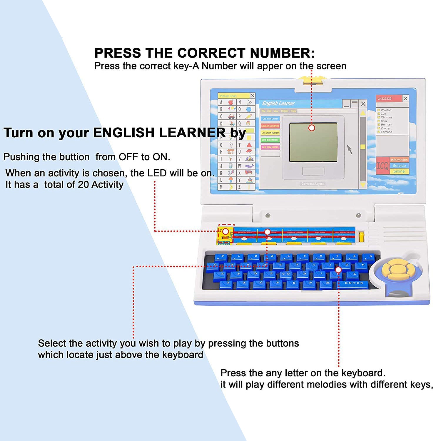 English Learner Educational Laptop Toy  20 Learning Activities English Learner Educational Laptop Toy  20 Learning Activities